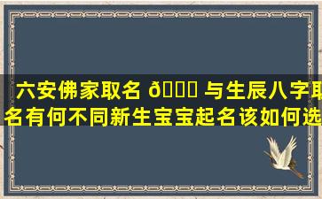 六安佛家取名 🐘 与生辰八字取名有何不同新生宝宝起名该如何选择